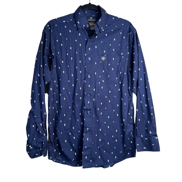 Ariat Jovanni Stretch Classic Fit Shirt Cactus Western Long Sleeve Button Up S - Picture 1 of 11